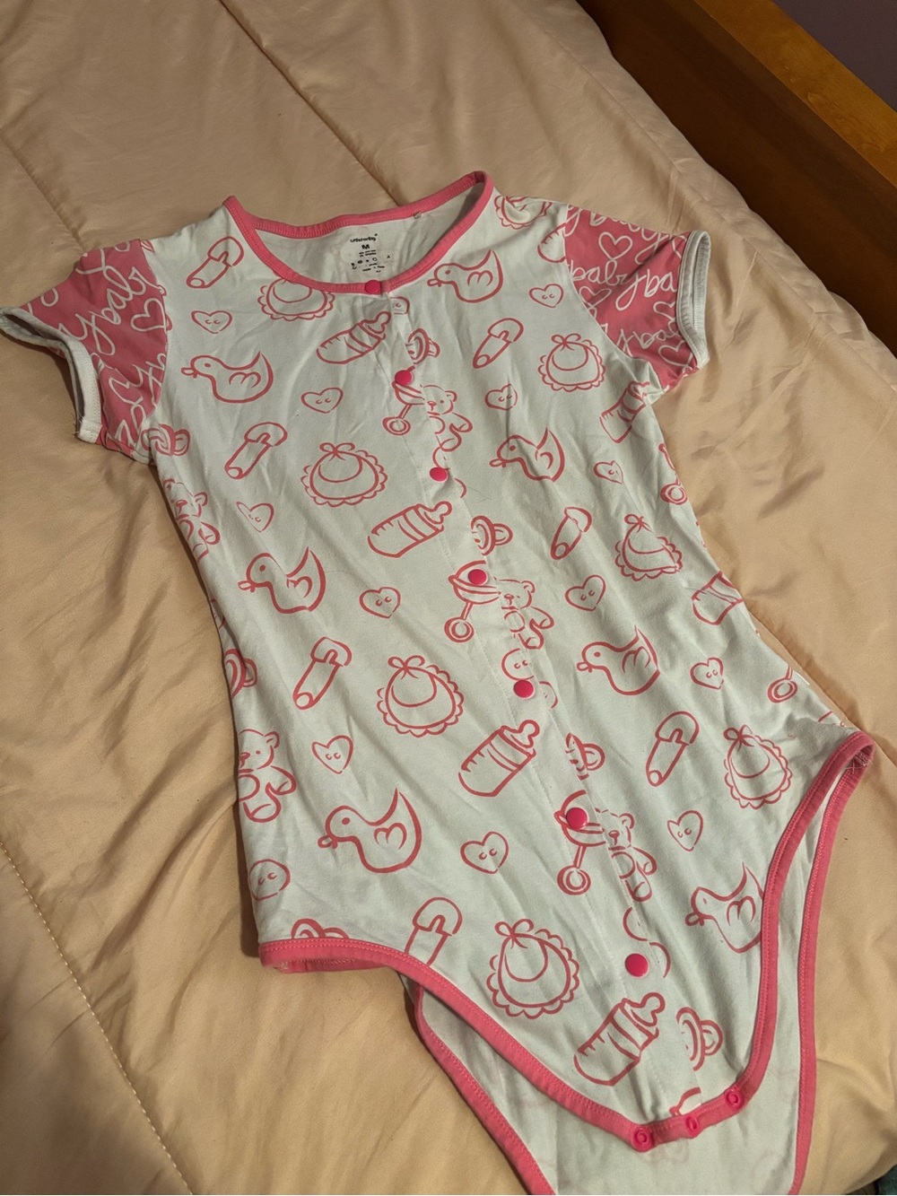 LittleForBig Pink Baby Onesie